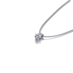 White gold diamond necklace