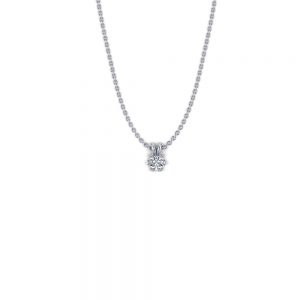 White gold diamond necklace 0,05ct