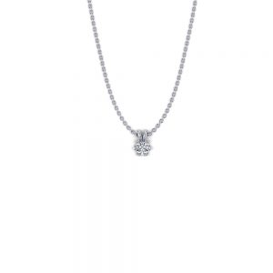 Witgouden diamanten ketting 0,05ct