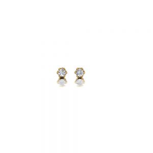 Yellow gold diamond stud earrings