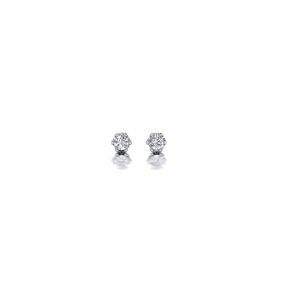 Witgouden diamanten oorstekers 0,05ct