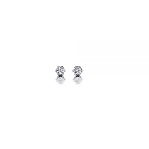 White gold diamond stud earrings