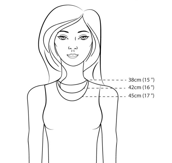 Basic Wedding Rings Necklace size chart