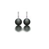 White gold Tahitian pearl and diamond earrings