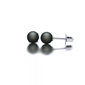 White gold Tahitian pearl earrings