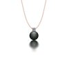 Roségouden diamanten hanger met Tahiti parel
