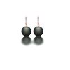 Rose gold Tahitian pearl and diamond earrings