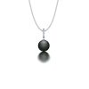 Witgouden Tahiti parel hanger met diamant