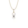 Geelgouden Akoya parel hanger met diamant