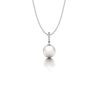 Witgouden Akoya parel hanger met diamant
