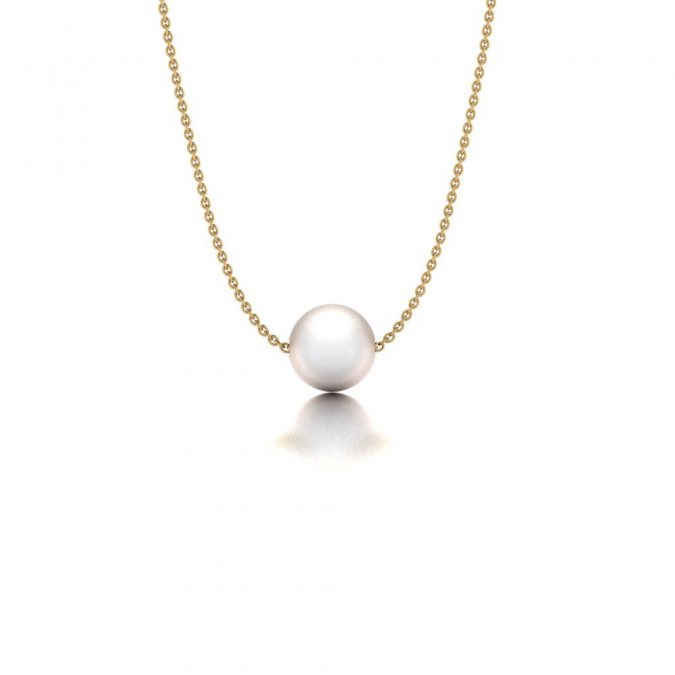 Geelgouden Akoya parel hanger