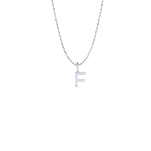 Basic Initials white gold letter pendant F