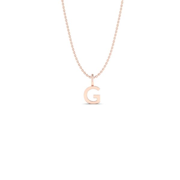 Basic Initials rose gold letter pendant G