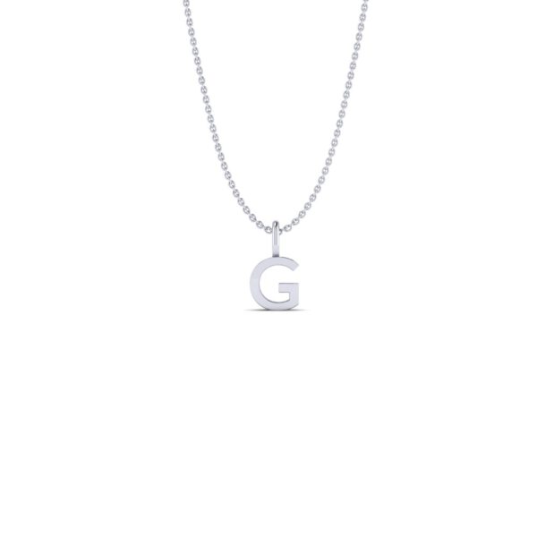 Basic Initials white gold letter pendant G
