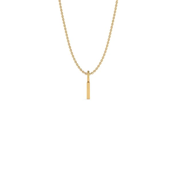 Basic Initials yellow gold letter pendant I