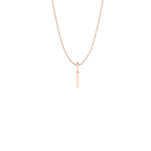 Basic Initials rose gold letter pendant I