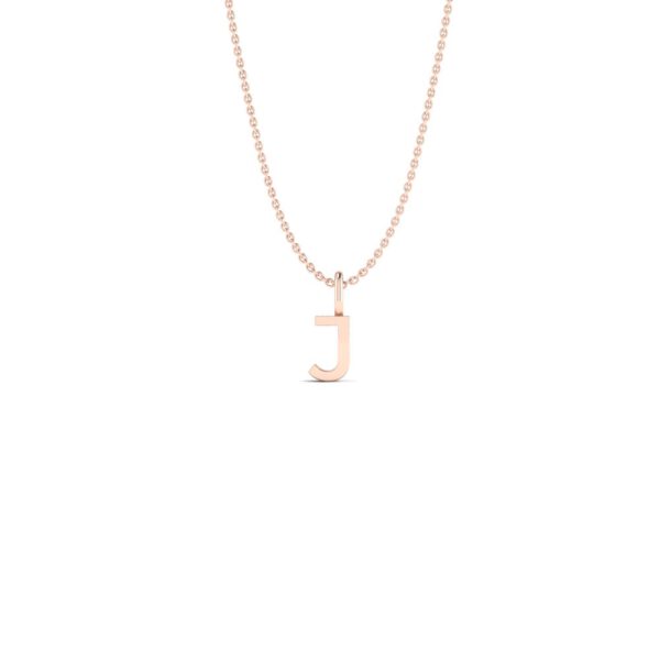 Basic Initials rose gold letter pendant J