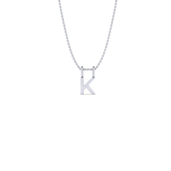 Basic Initials white gold letter pendant K