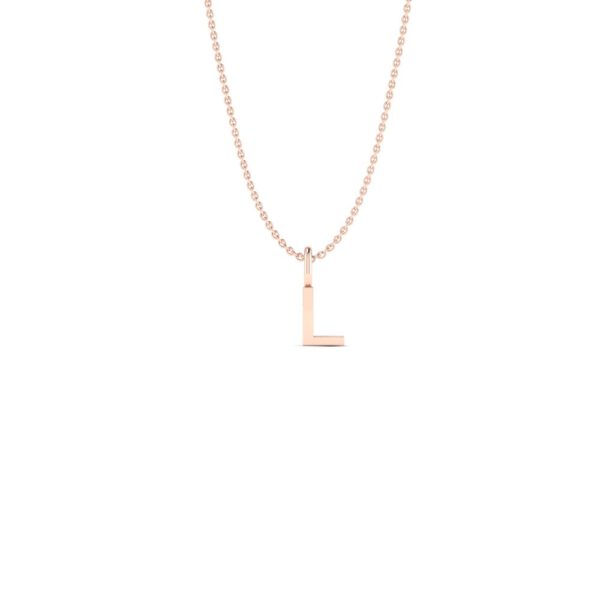 Basic Initials rose gold letter pendant L