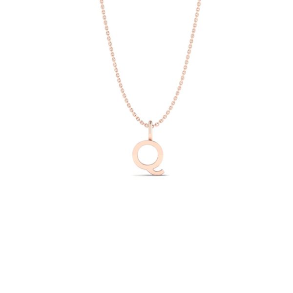 Basic Initials rose gold letter pendant Q