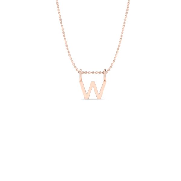 Basic Initials rose gold letter pendant W