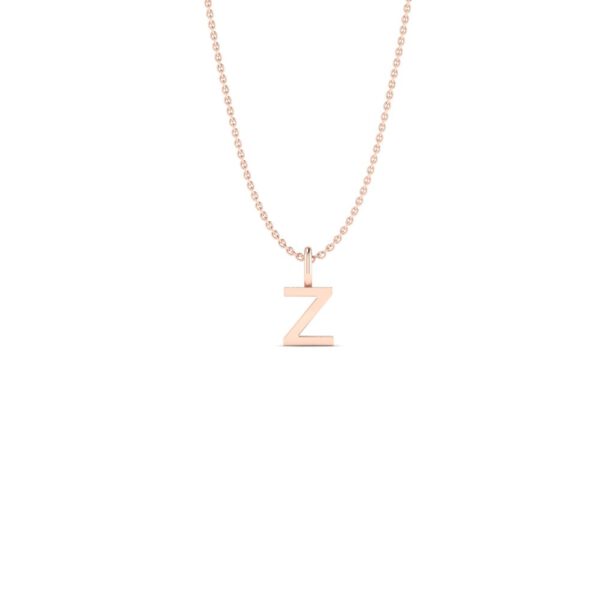 Basic Initials rose gold letter pendant Z