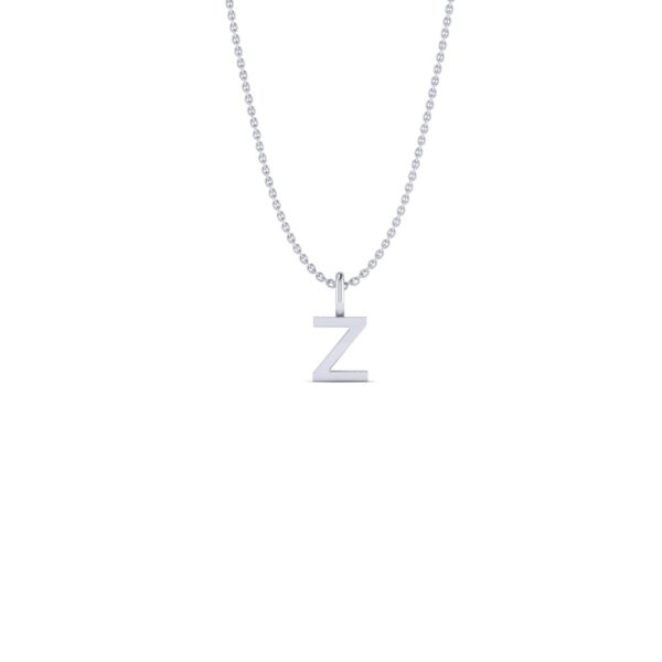 Basic Initials white gold letter pendant Z