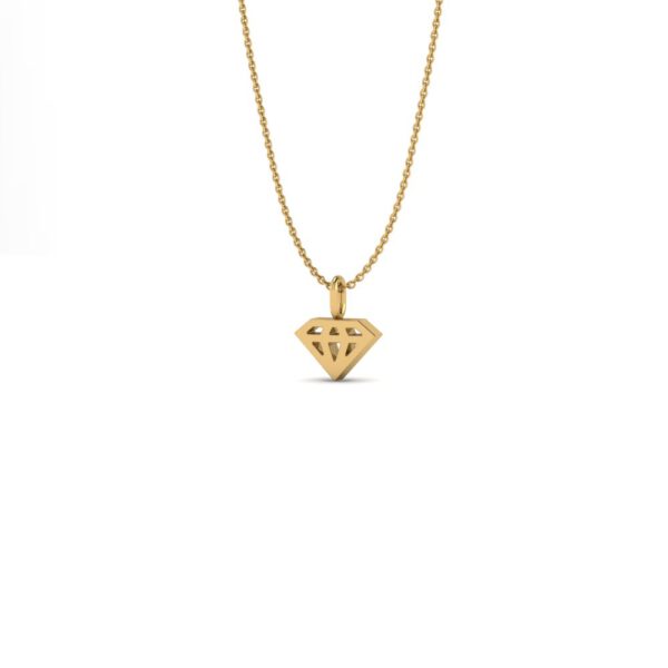 Yellow gold diamond symbol necklace