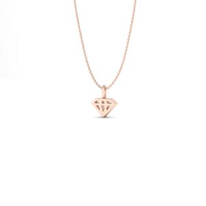 Rose gold diamond symbol necklace