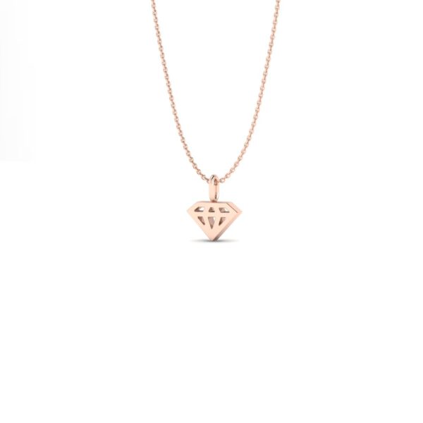 Rose gold diamond symbol necklace