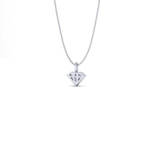 White gold diamond symbol necklace