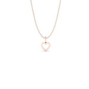 Basic Initials rose gold heart pendant necklace
