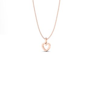 Rose gold heart pendant necklace