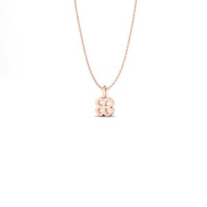Rose gold four-leaf clover necklace