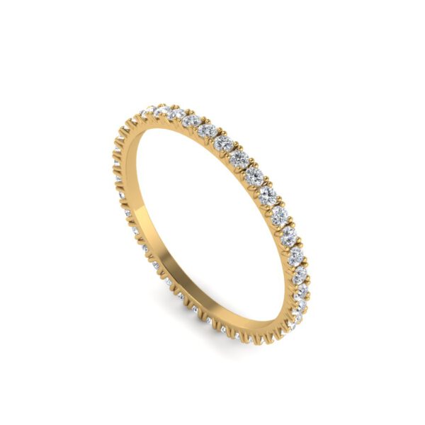 Yellow gold diamond eternity ring