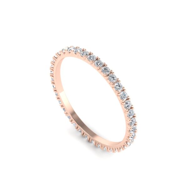 Rose gold diamond eternity ring