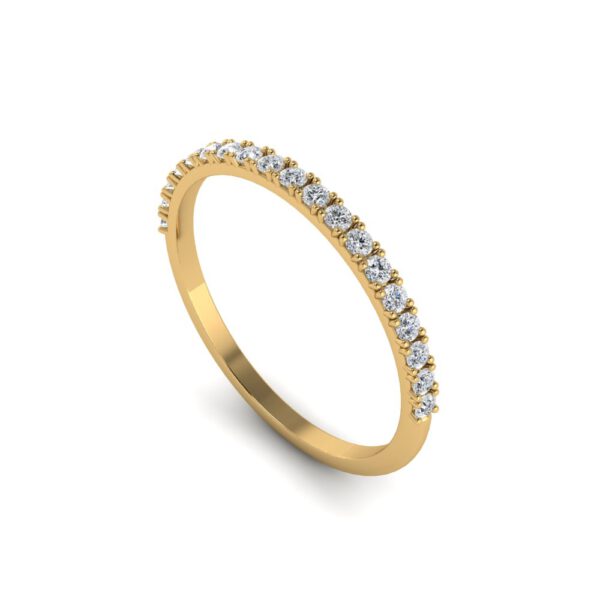 Yellow gold diamond half eternity ring