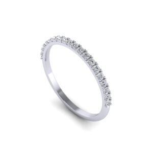 White gold diamond half eternity ring