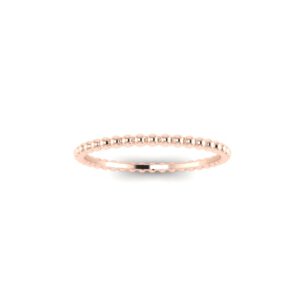Rose gold stackable bubble ring 1.5mm front
