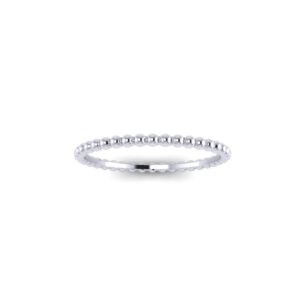 White gold stackable bubble ring 1.5mm