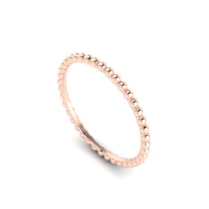 Roségouden bolletjes ring 1.5mm