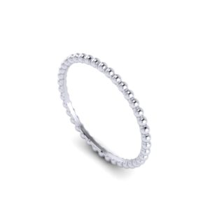 White gold bubble ring