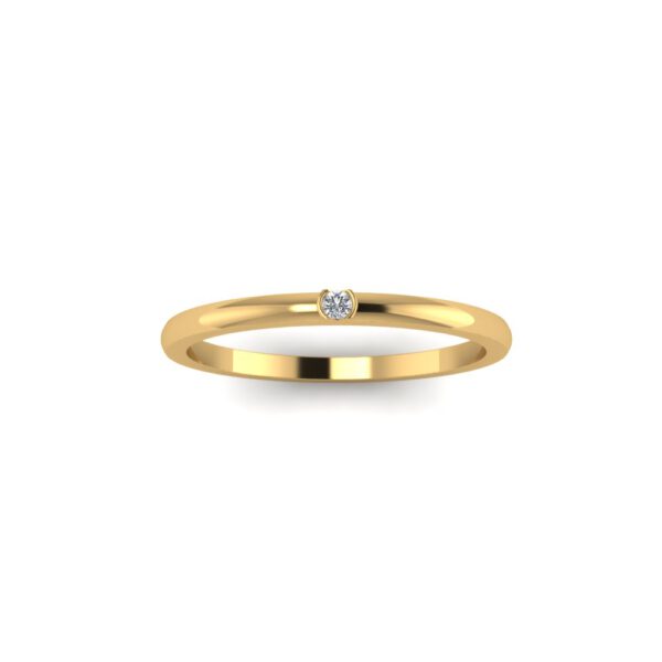 Yelllow gold basic diamond solitaire ring