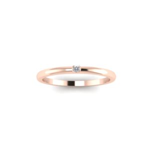 Rose gold basic diamond solitaire ring