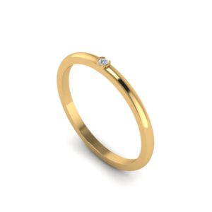 Yelllow gold basic solitaire ring