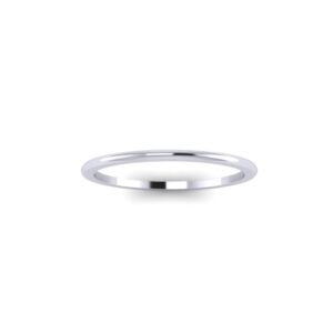 White gold basic stackable ring side view