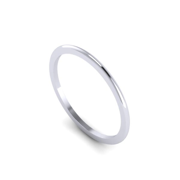 White gold basic stackable ring