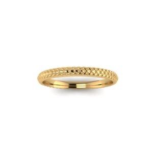 Yellow gold detailed snakeskin stackable ring