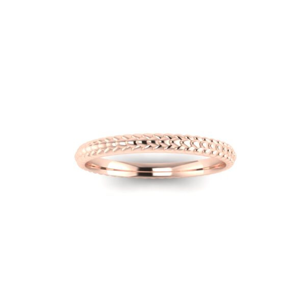 Rose gold snakeskin stackable ring