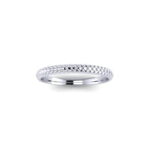 White gold snakeskin stackable ring